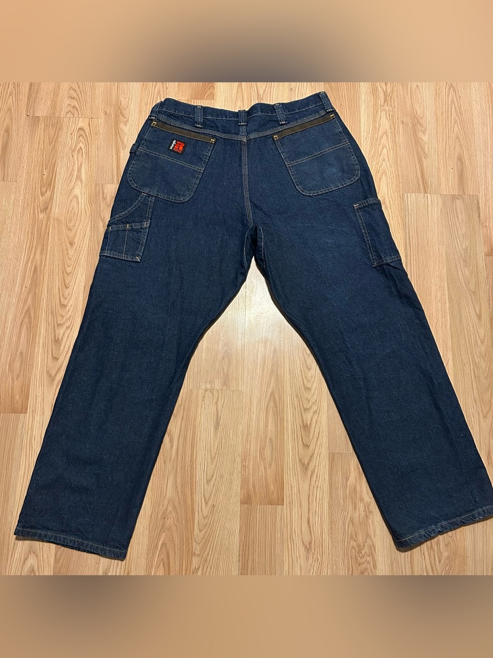 Wrangler Men’s 38x32 Riggs Workwear Blue Denim Carpenter Relaxed Jeans